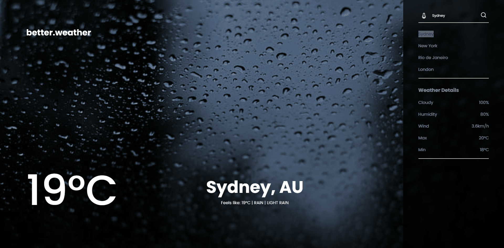 Better Weather project